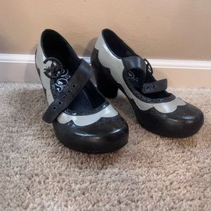 Dansko Nevin Mary Jane Black Leather Heels 40 EU